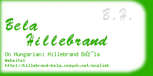 bela hillebrand business card